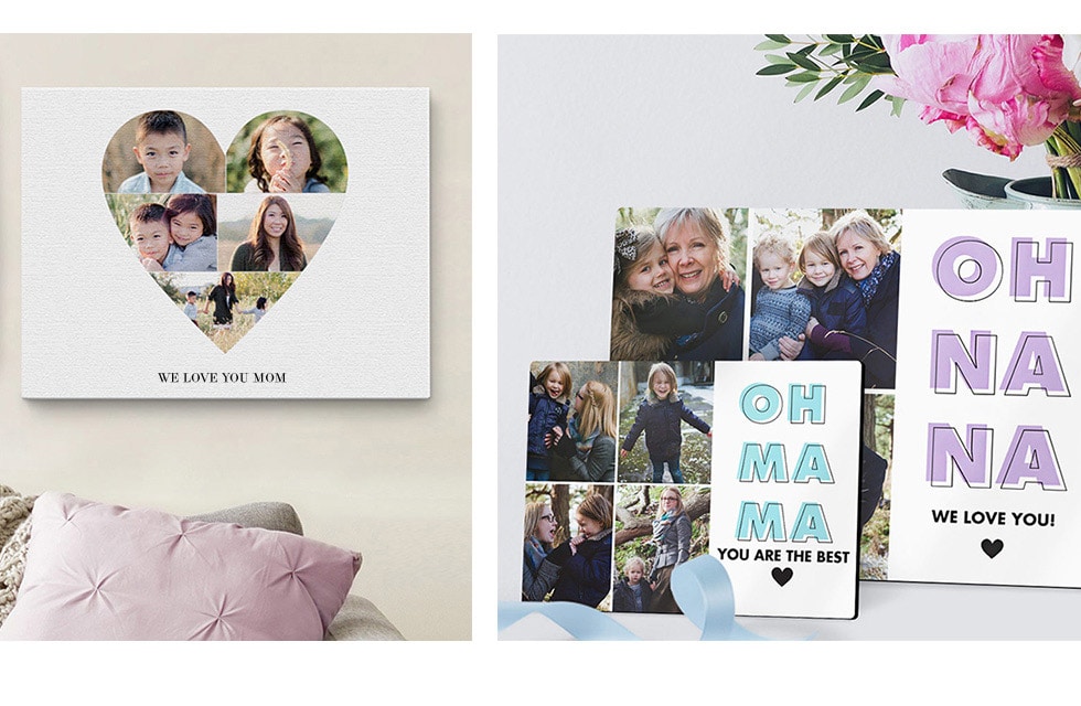 Custom canvas prints make Mom's Day