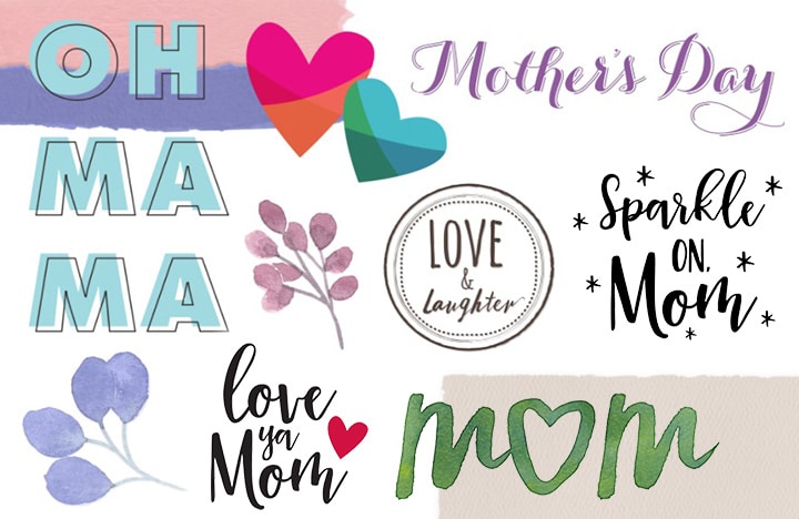 Use Mom embellishments to make your personalized gift creations pop