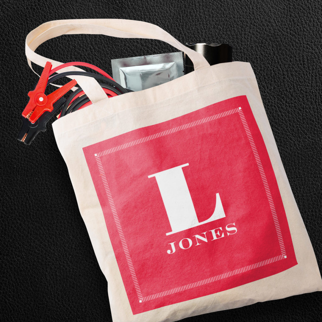 Custom-Car Care Packs created using Snapfish personalized shopping tote bags