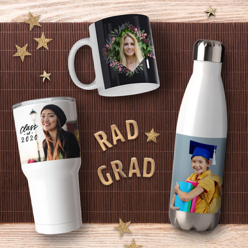 Create re-usable and personalized drinkware for your Grads