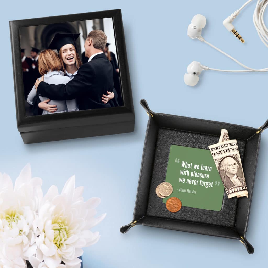 Graduates will love custom keepsake boxes to remind them of happy times