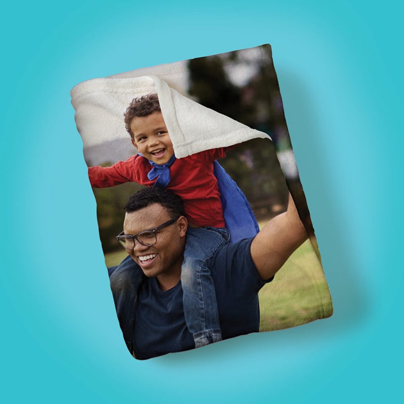 Personalized Plush Fleece Photo Blanket 