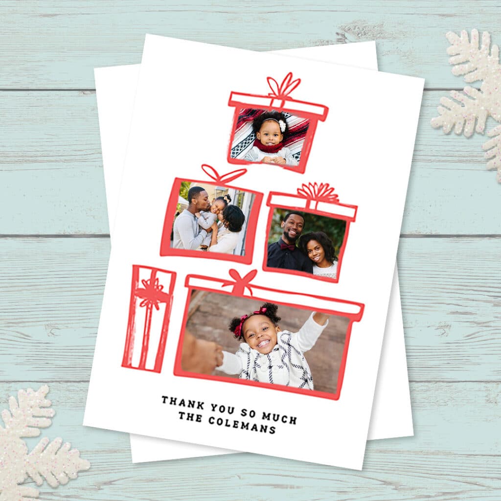 New Christmas thank you card designs for the whole family Snapfish US