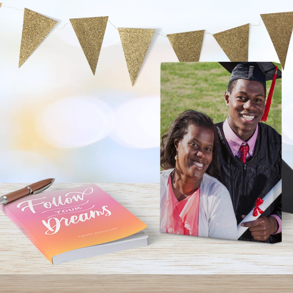 Celebrate 2020 graduates with tabletop photo panels and other photo gifts