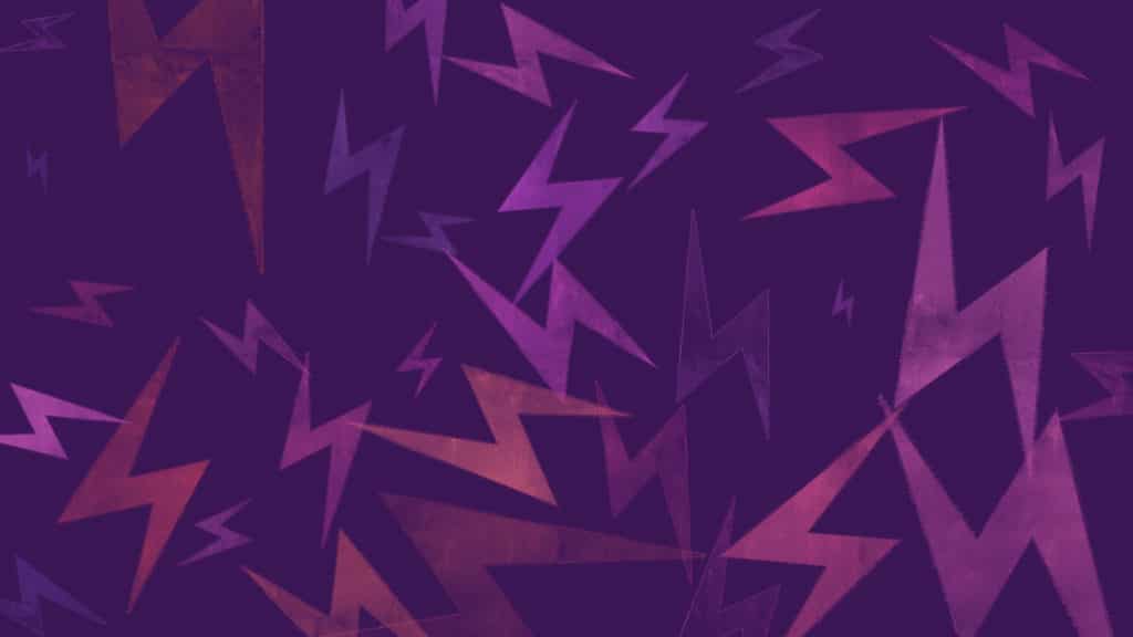 A wallpaper of purple lightning bolts