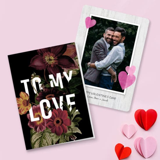 Two gorgeous Valentine's Day cards from Snapfish