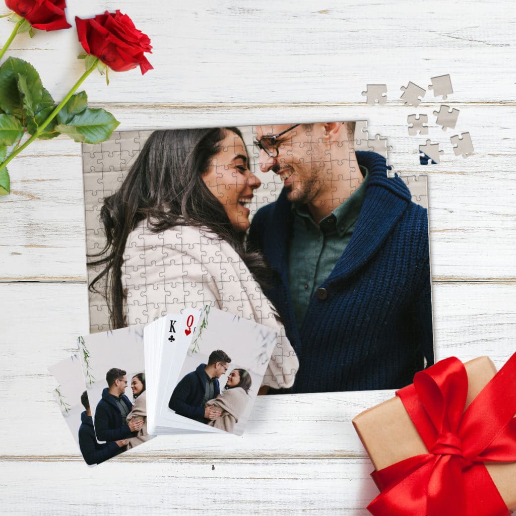 Personalized photo puzzles and playing cards from Snapfish