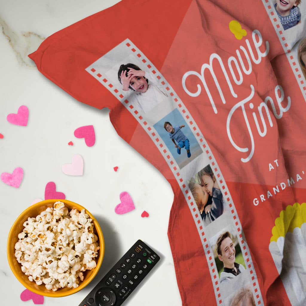 Movie Time customizable blanket from Snapfish