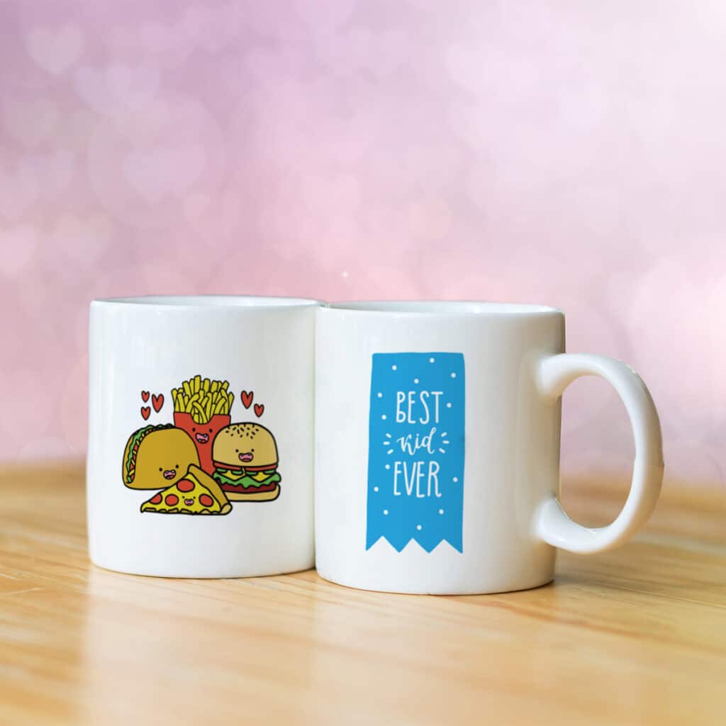 Mugs featuring kid-friendly designs