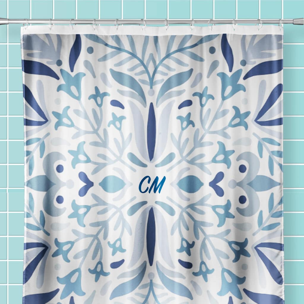 Kaleidoscope design shower curtain