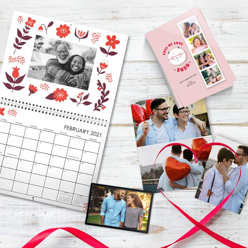 Last minute Valentine's Day gifts including magnets, calendars, cards, and more