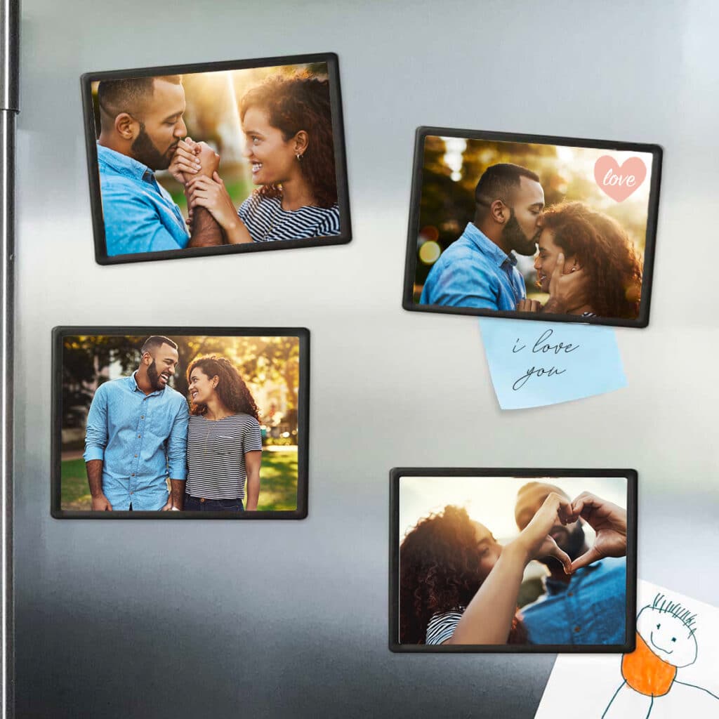 Framed magnets showcasing sweet couples' photos