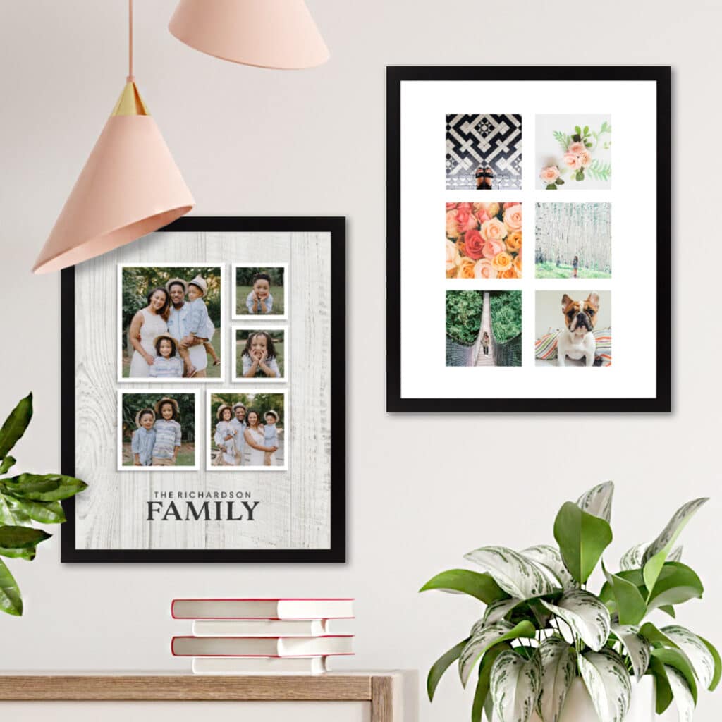 Create collage picture wall art for your home with the easy to use Snapfish picture maker tools