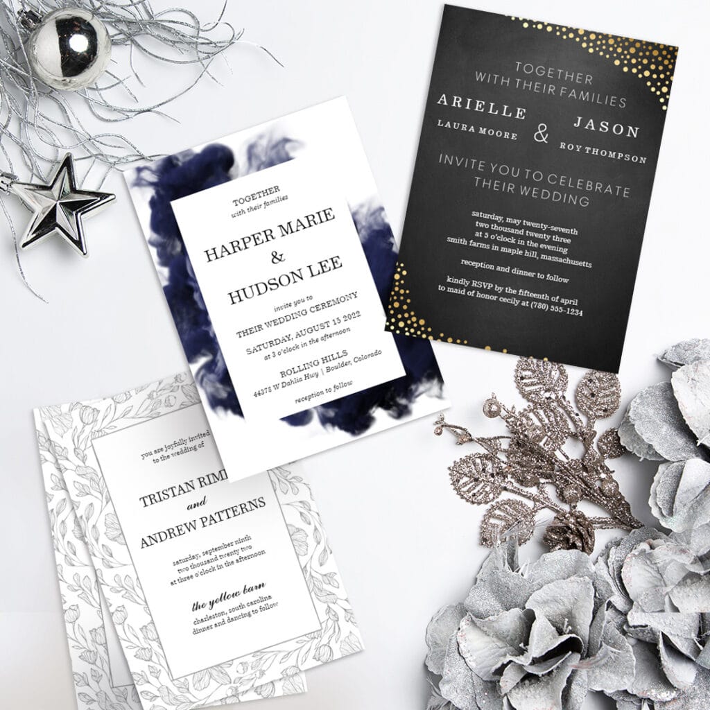 winter wedding invites