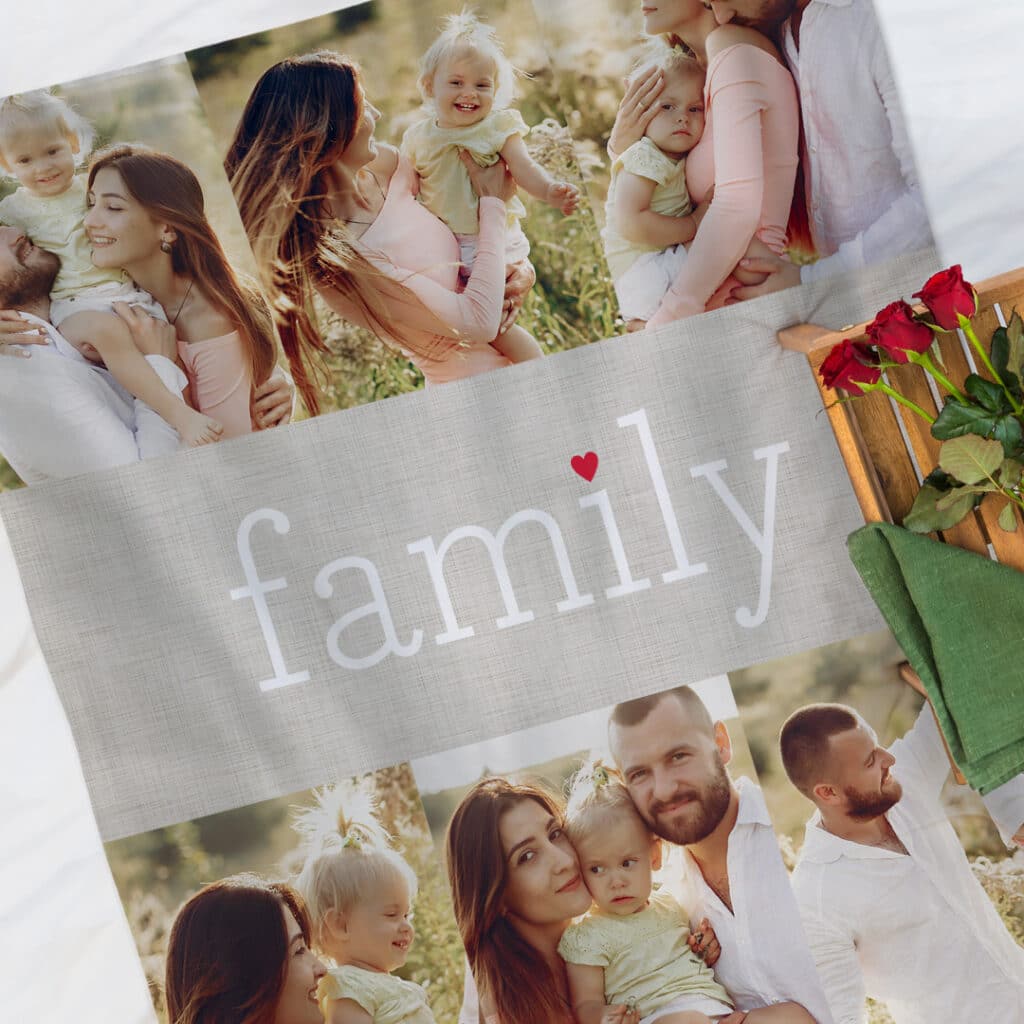 make family collage picture blankets of your favorite photos with Snapfish