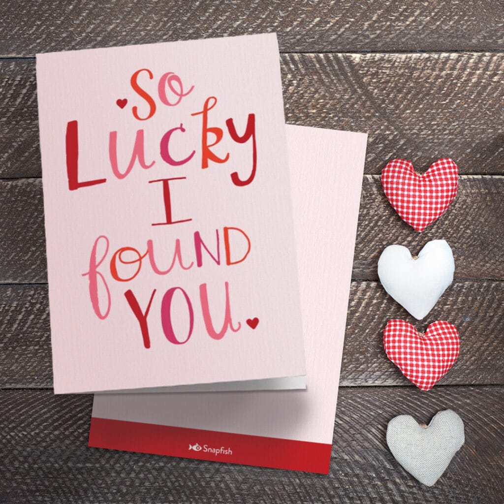 Create unique Valentines Day cards without photo - just add text!
