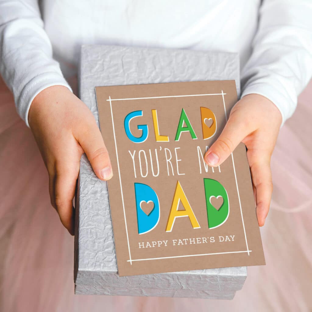 Personalized Father's Day card with no photo
