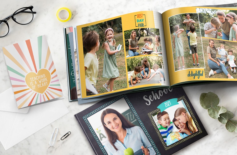 Create one-of-a-kind thank you teacher year books with Snapfish