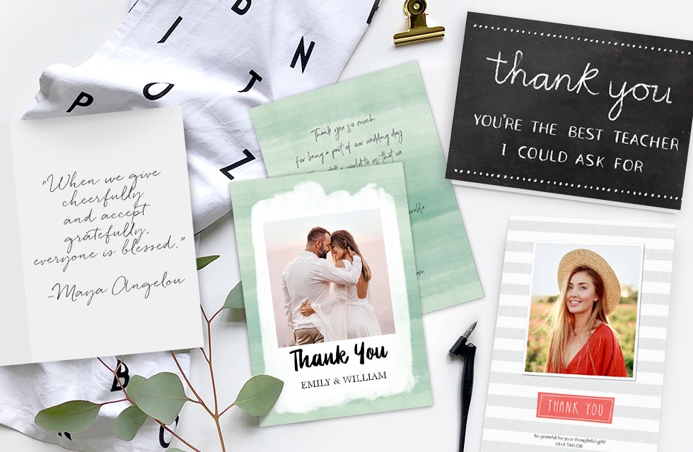 create a personalized thank you card for your loved one