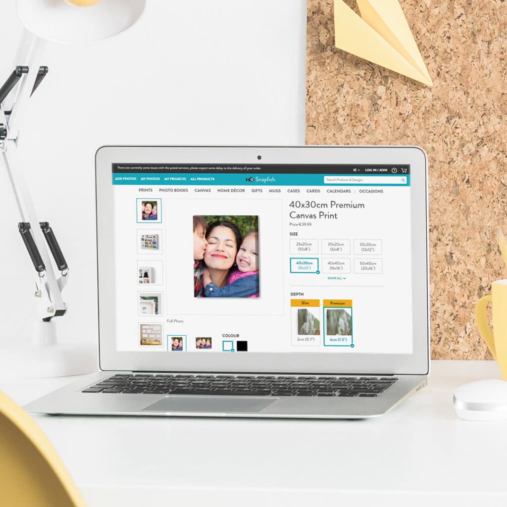 Snapfish online canvas builder image