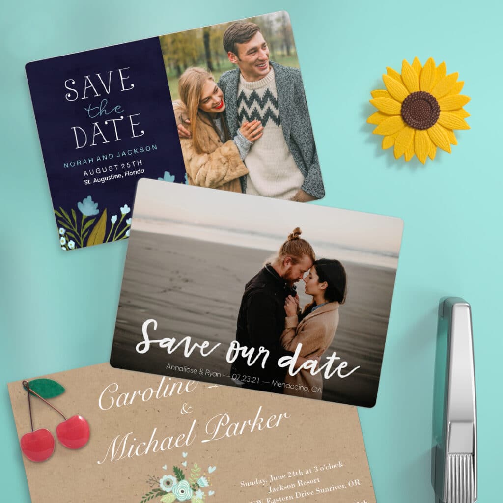Create Save The Date - Wedding Announcement Fridge Magnets