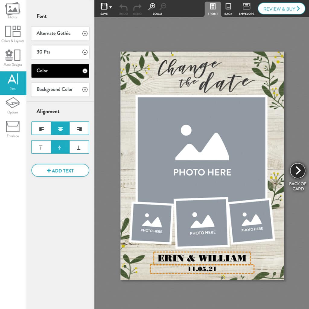 Add Custom Details To Wedding Cards With Snapfish Card Maker