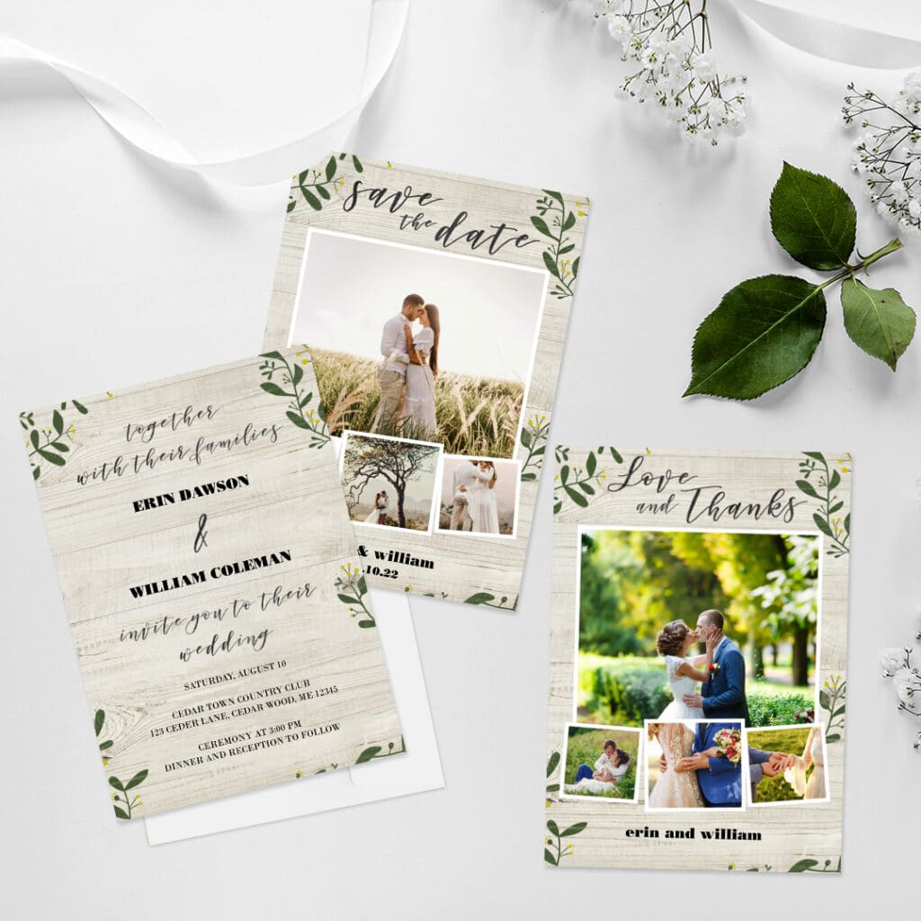 Customize Wedding Save The Date Announcement Cards With Photos