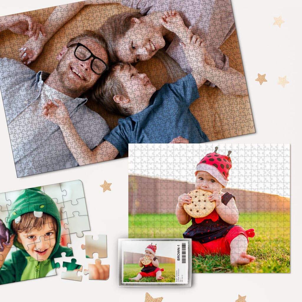 Puzzles printed with photos