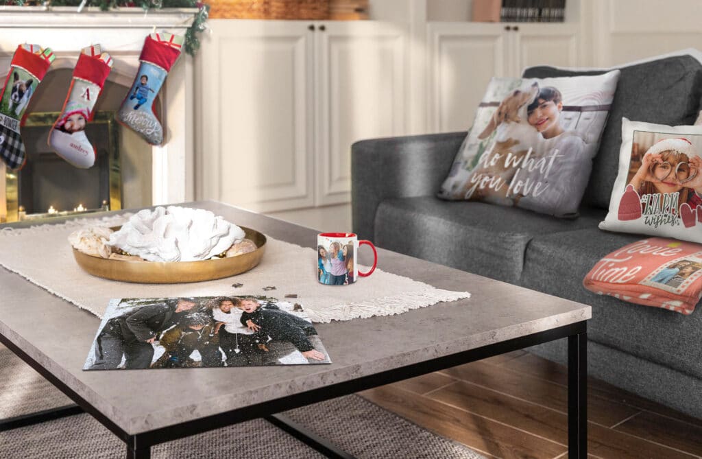 The homebody will love custom pillows, jigsaw puzzles printed with cute photos, photo mugs and cozy photo blankets this holiday.