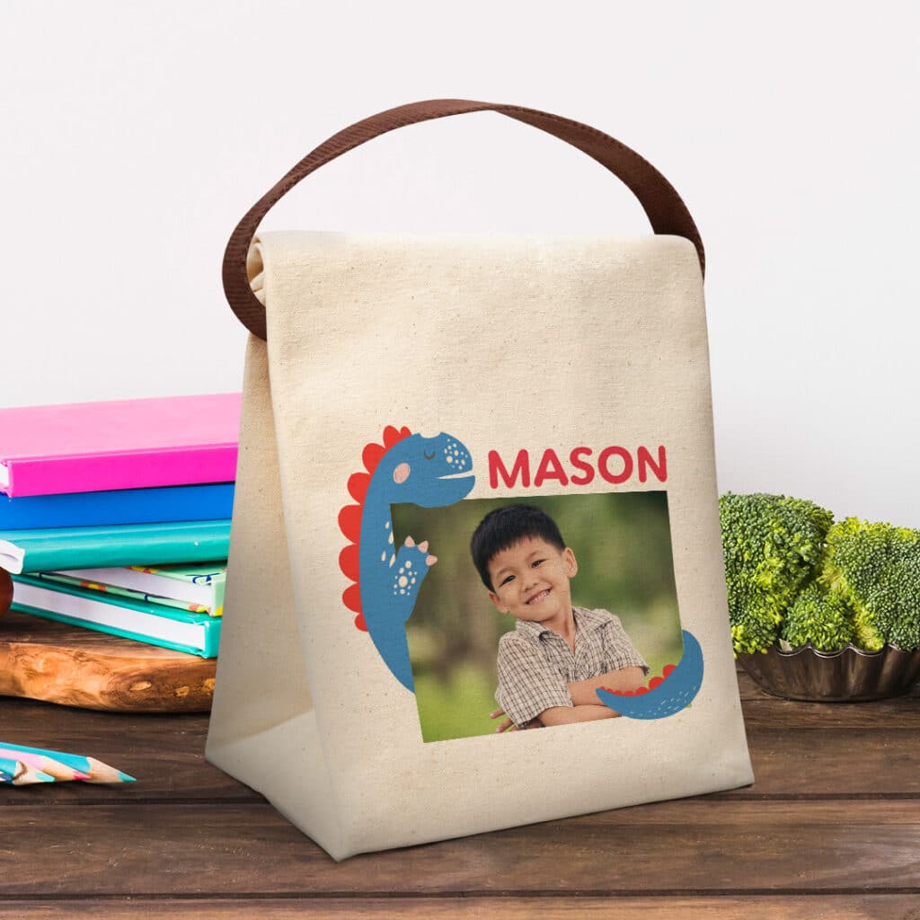 Lunch Bag customized for kids with photos and text