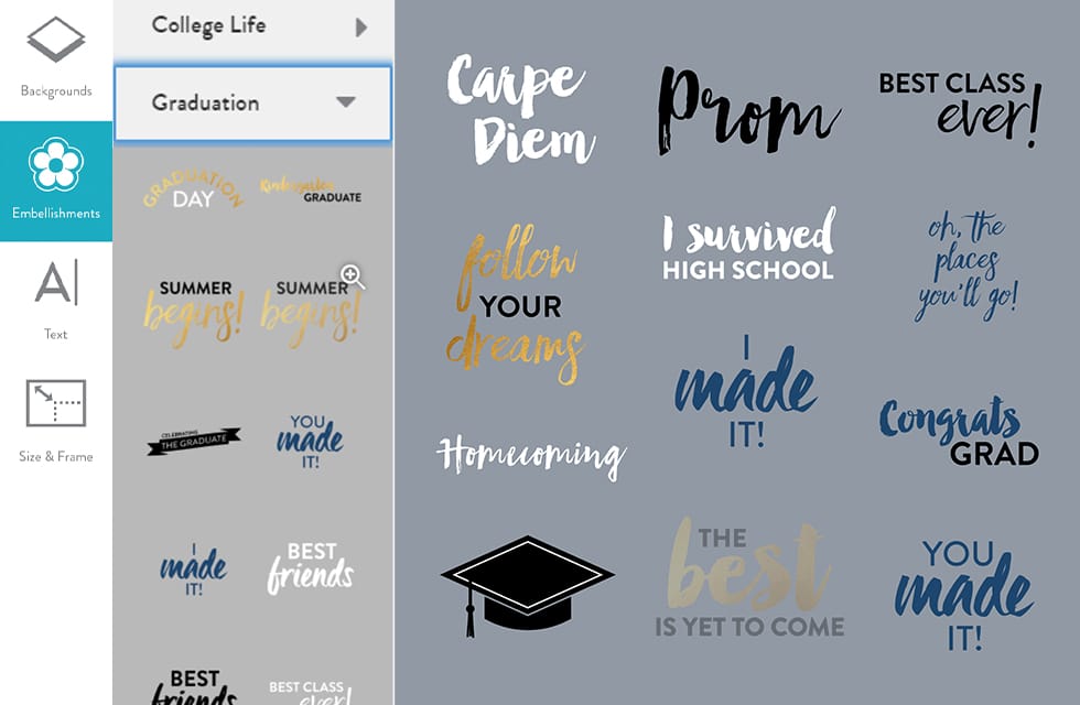 Adding digital stickers to your customized gifts make it a truly unique present for your Graduate