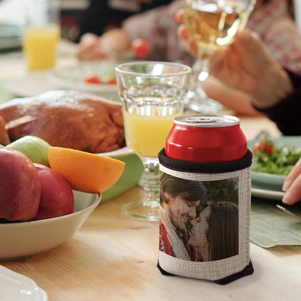 Keep canned drinks cold with Snapfish customized can coolers