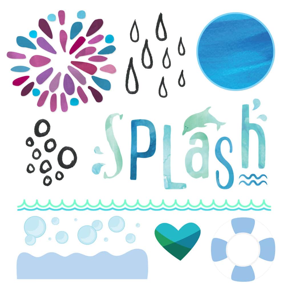 Custom embellishments you can use on your photo gifts with Snapfish