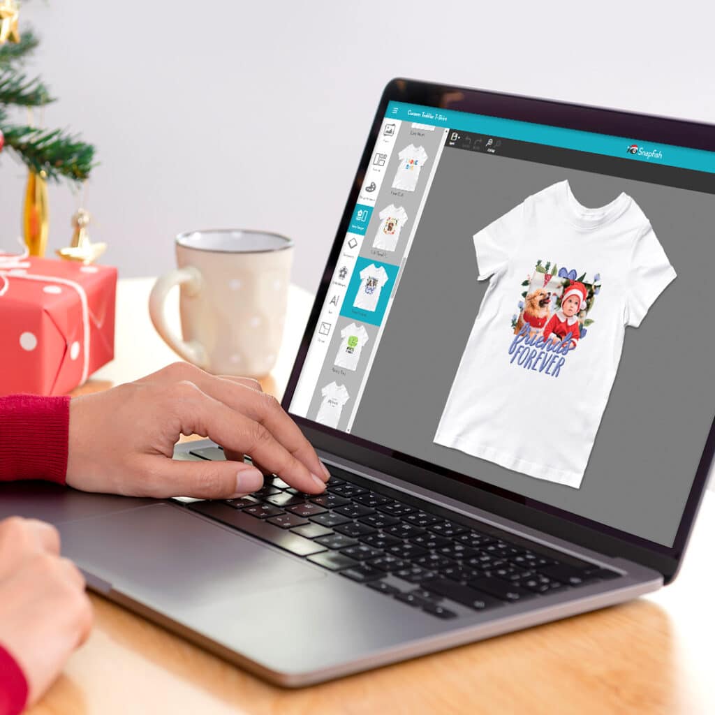 It's easy to create custom apparel with the Snapfish design tools