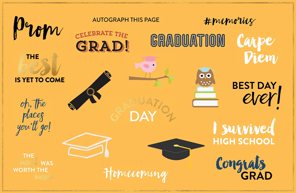 Personalize your Graduation gift with Snapfish embellishments. Make it their best day ever!