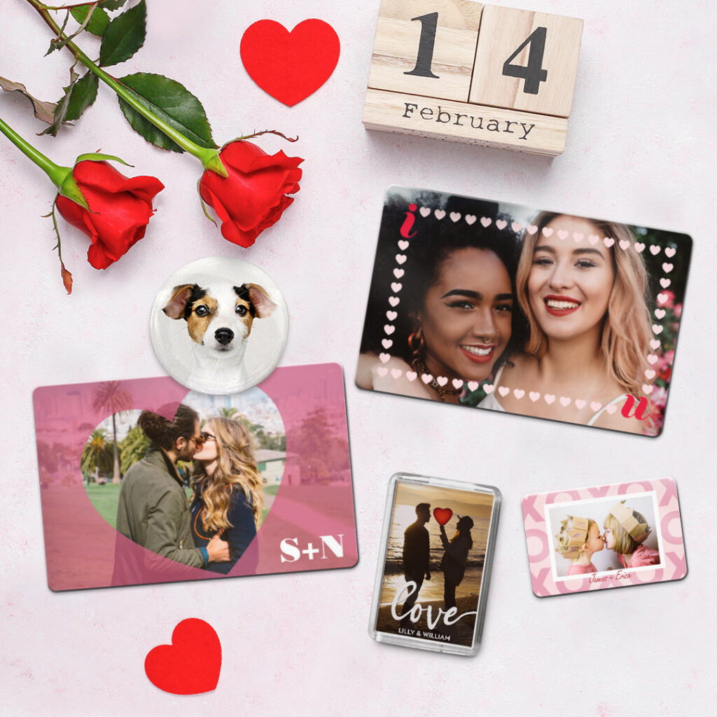 Customized gifts for Valentines Day. Made with photos on Snapfish