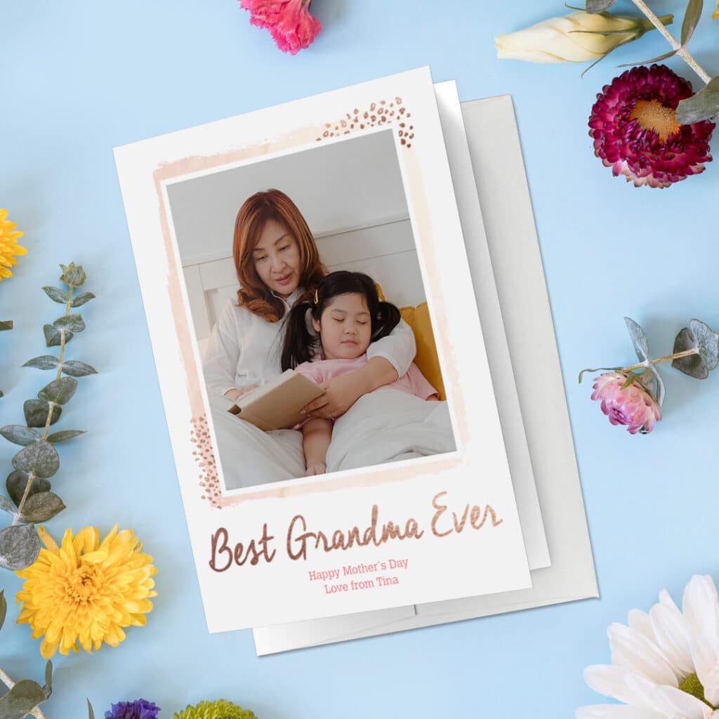 add photos to custom Mother's Day card designs and print with Snapfish