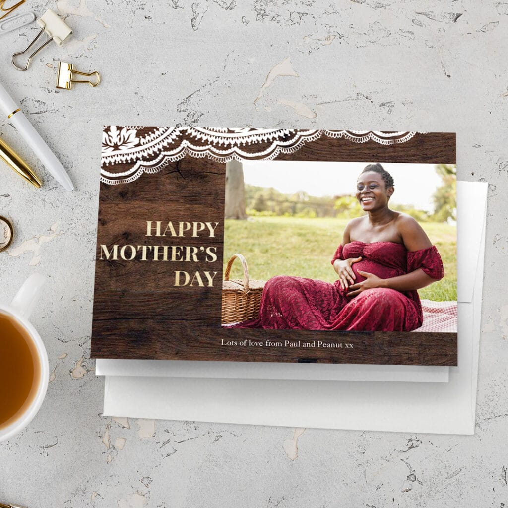 add photos to custom Mother's Day card designs and print with Snapfish