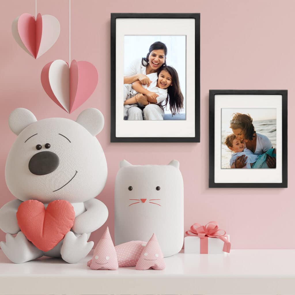Framed Canvas, printed with your photos using Snapfish easy to use design tools