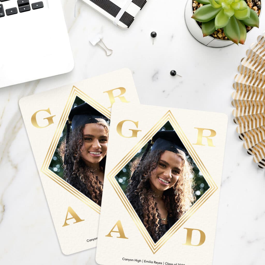 Create beautiful one-of-a-kind Graduate announcements printed thru Snapfish with favorite pictures and custom text.