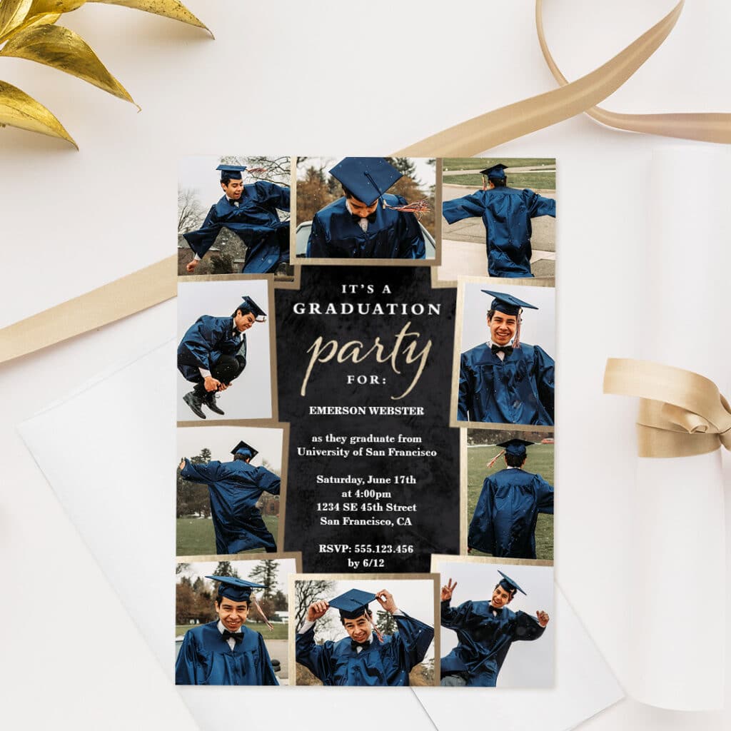 Celebrate Your Grad With Bold & Courageous Party Invite