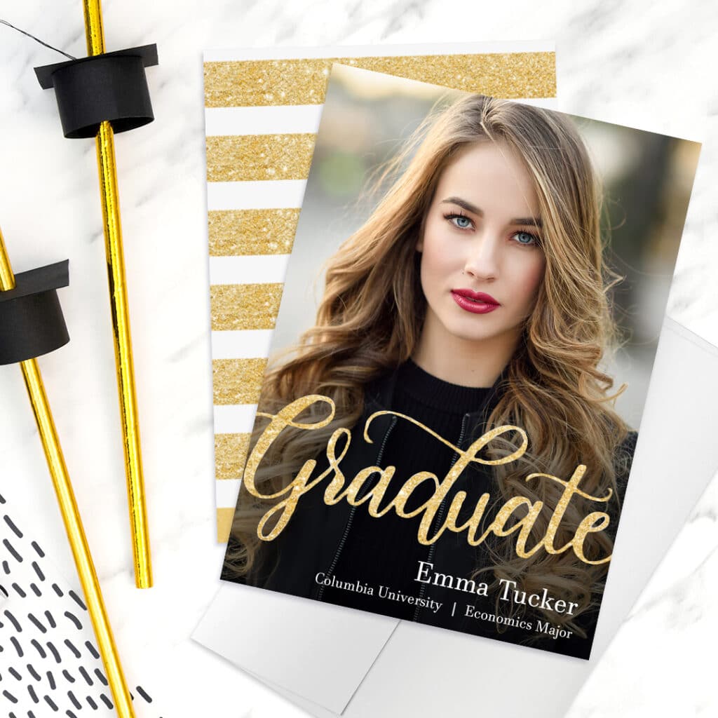 Create beautiful one-of-a-kind Graduate announcements printed thru Snapfish with favorite pictures and custom text.