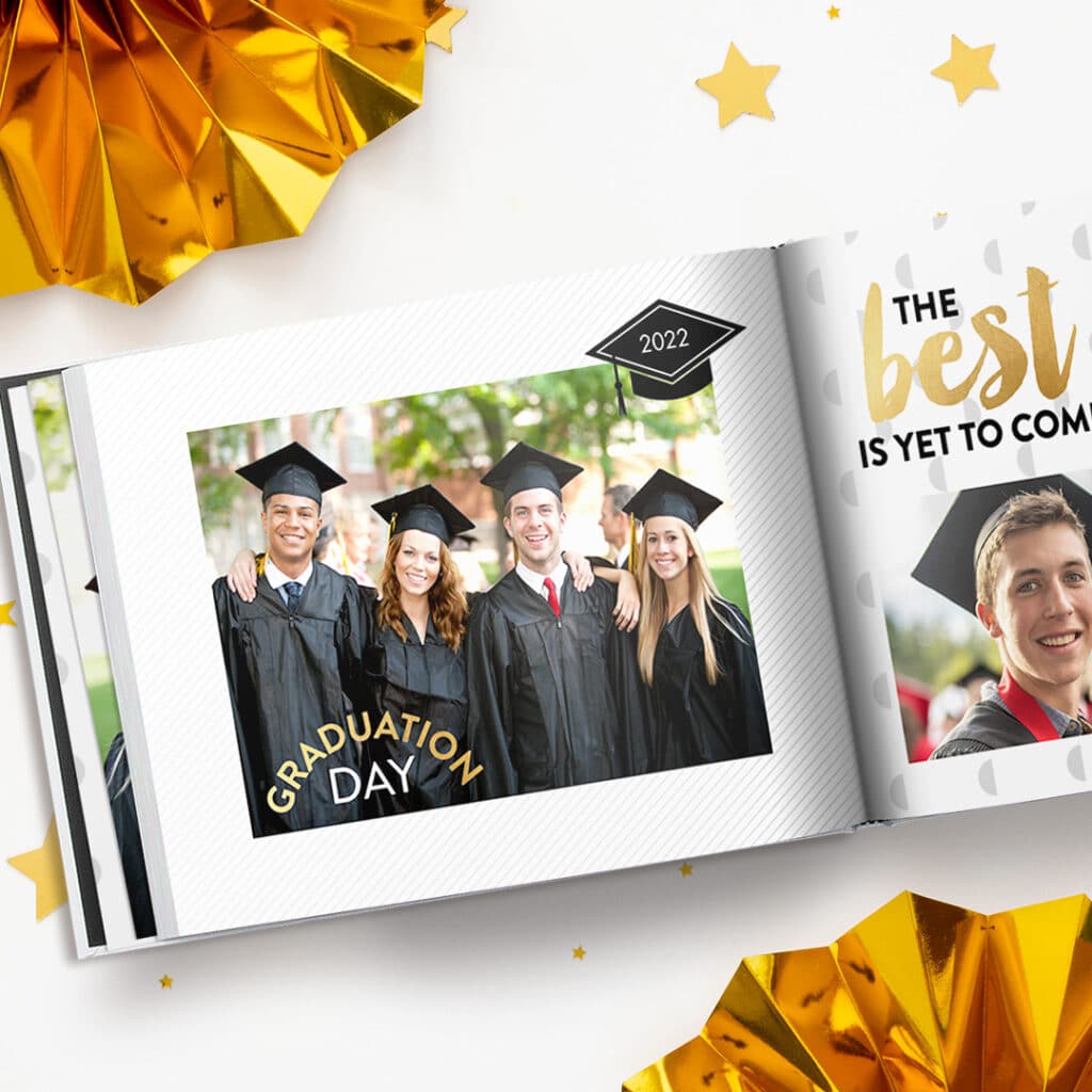 Create affordable custom graduation yearbooks in minutes with Snapfish