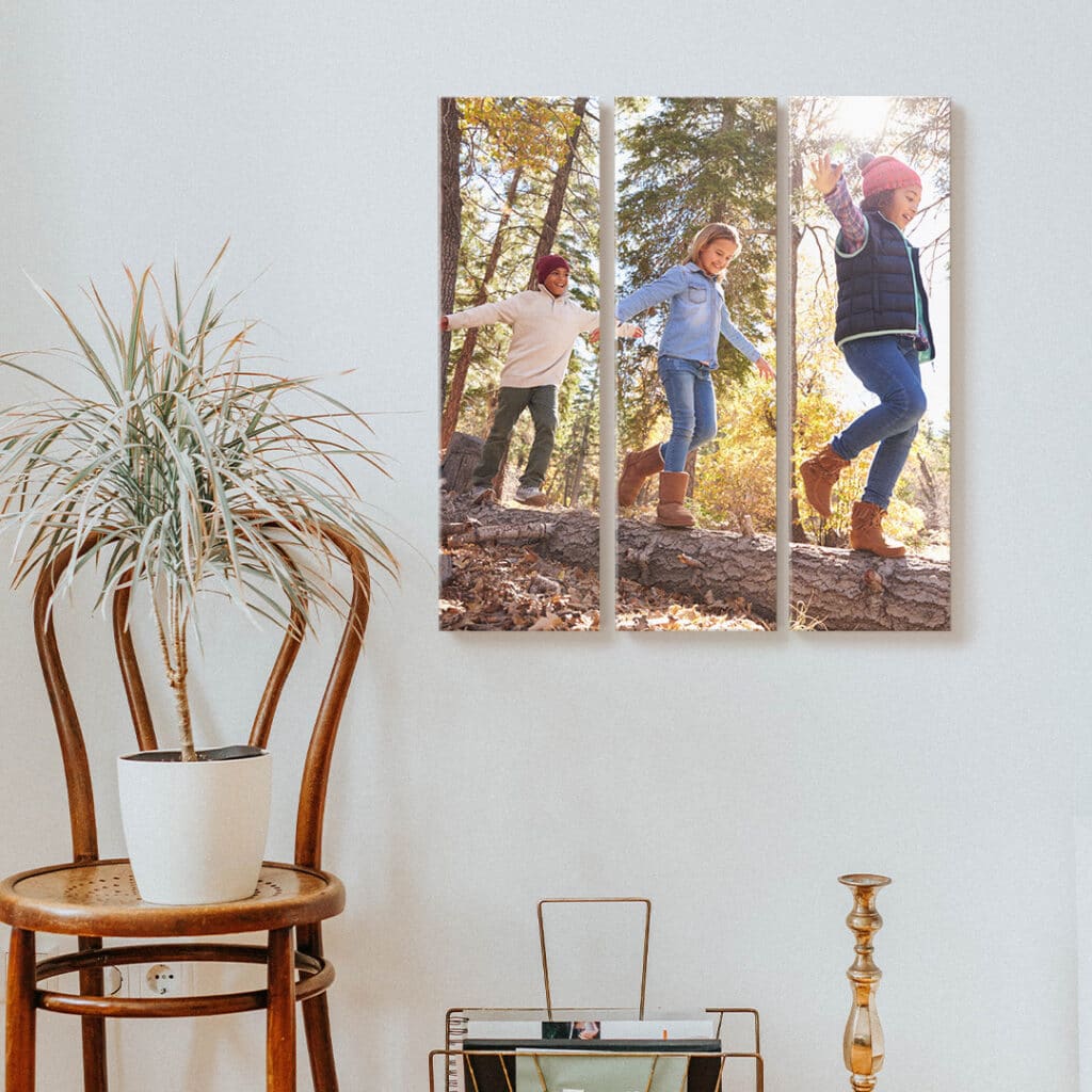 Split Canvas, printed with your photos using Snapfish easy to use design tools