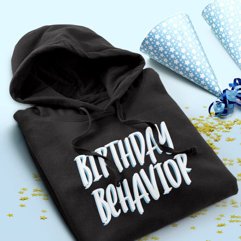 Birthday Behavior Hooded Sweatshirt