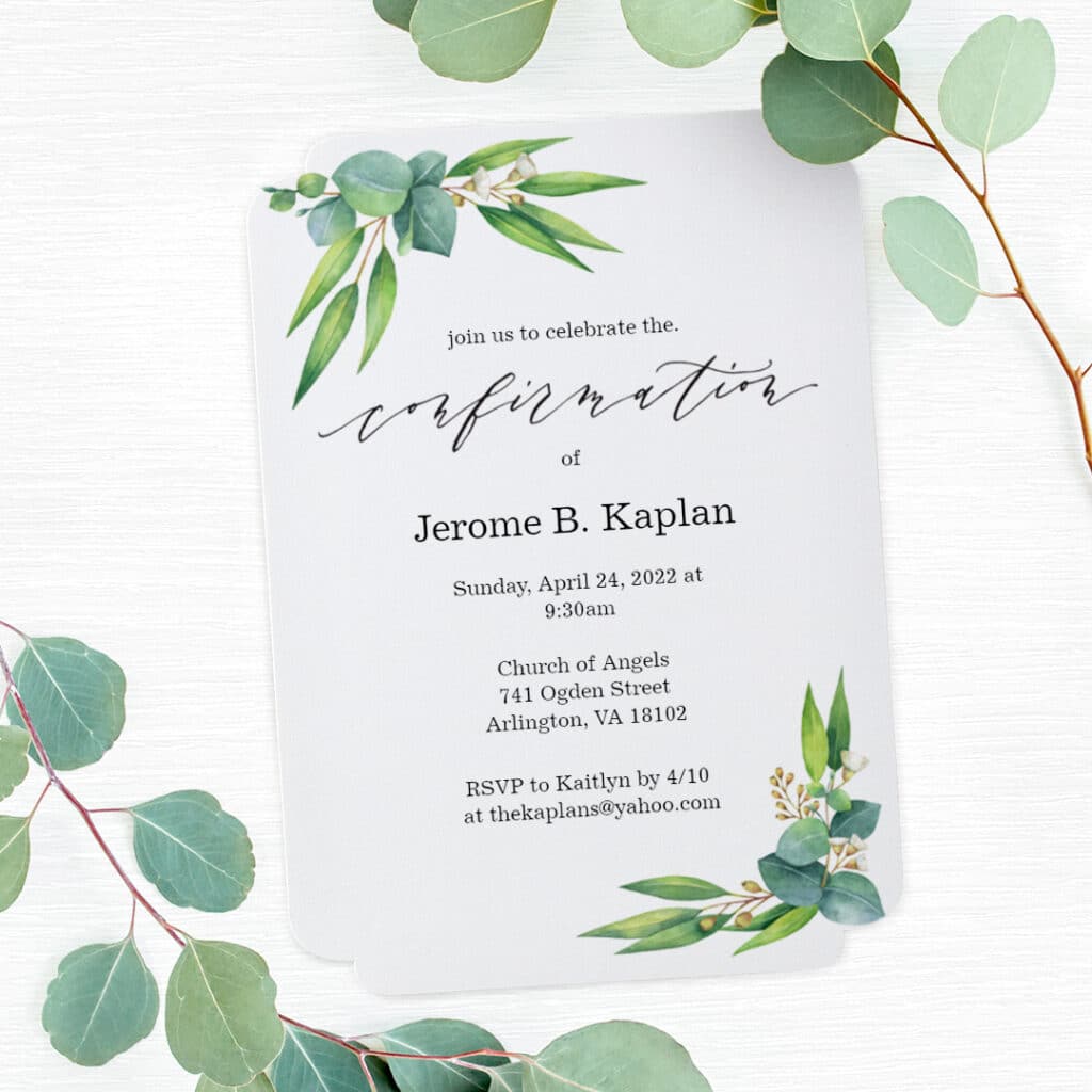 Custom Confirmation Card Designs