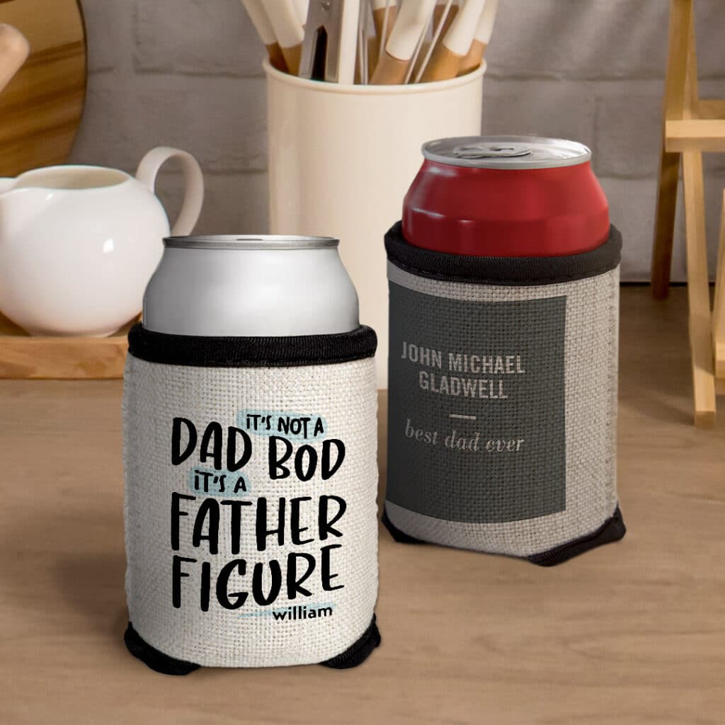 Create custom Father's Day photo can coolers for Dad