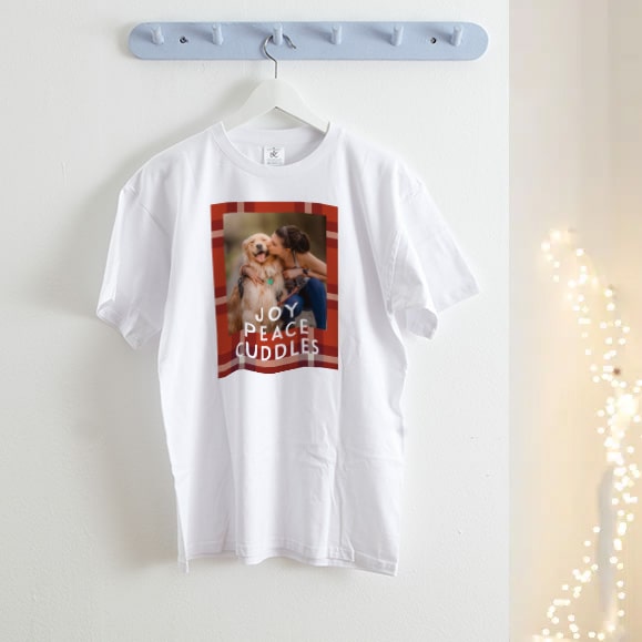 Custom Adult T-Shirt "Joy Peace Cuddles"